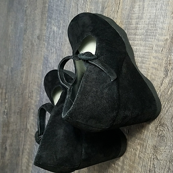 VERBATIM  Maryjane 6.5 platform BLACK  Suede Leather Covered buckle - Picture 12 of 16